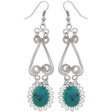 Swirls & Sunburst Stone Earrings - Aaria Tees Aaria Tees