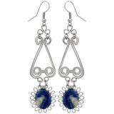 Swirls & Sunburst Stone Earrings - Aaria Tees Aaria Tees
