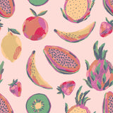 Tropical Fruit Cap Sleeve Swirly Girl Dress Aaria Tees