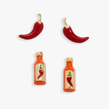 Taco Hot Sauce & Pepper Stud Set - Aaria Tees Aaria Tees