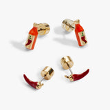 Taco Hot Sauce & Pepper Stud Set - Aaria Tees Aaria Tees