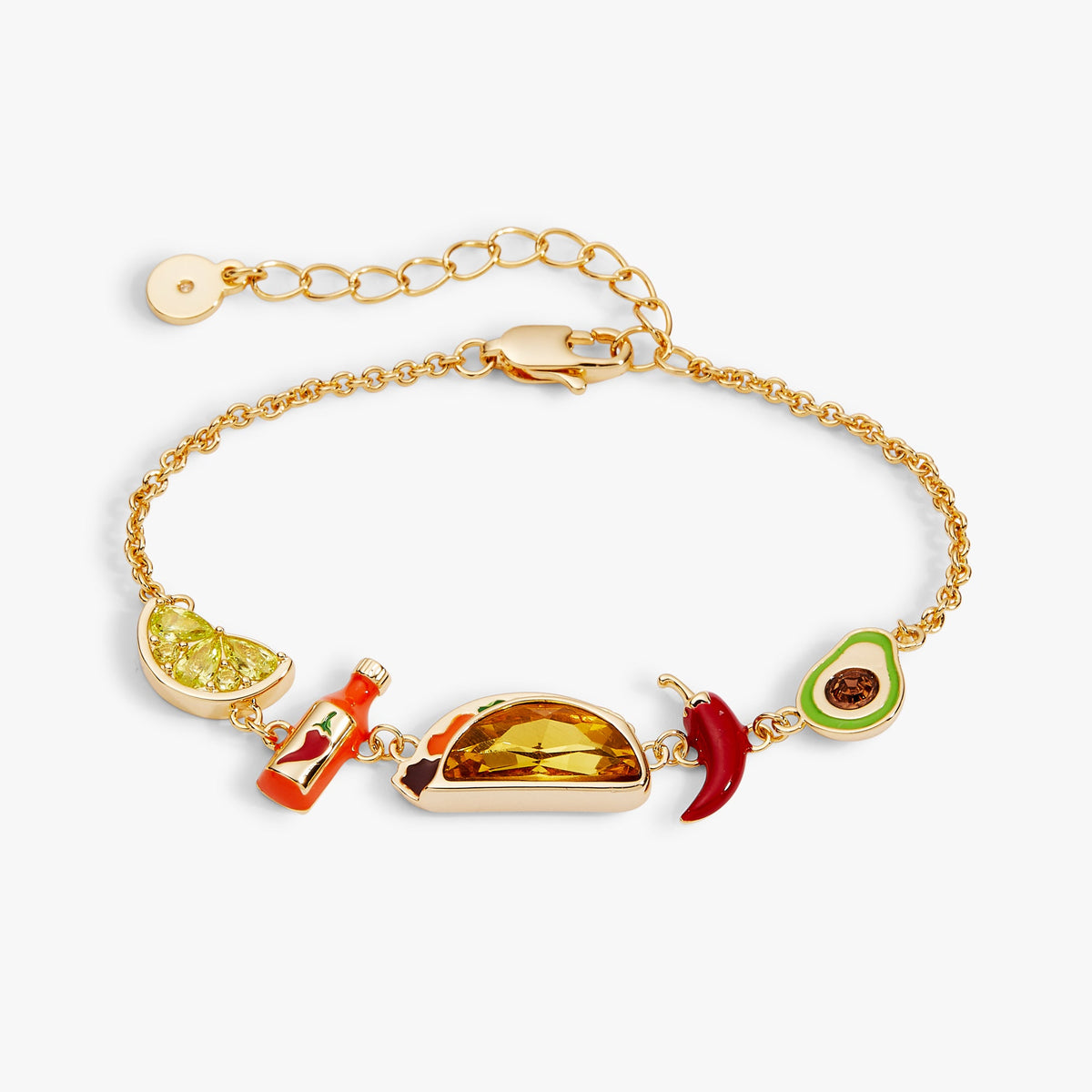 Taco Inline Charm Bracelet - Aaria Tees
