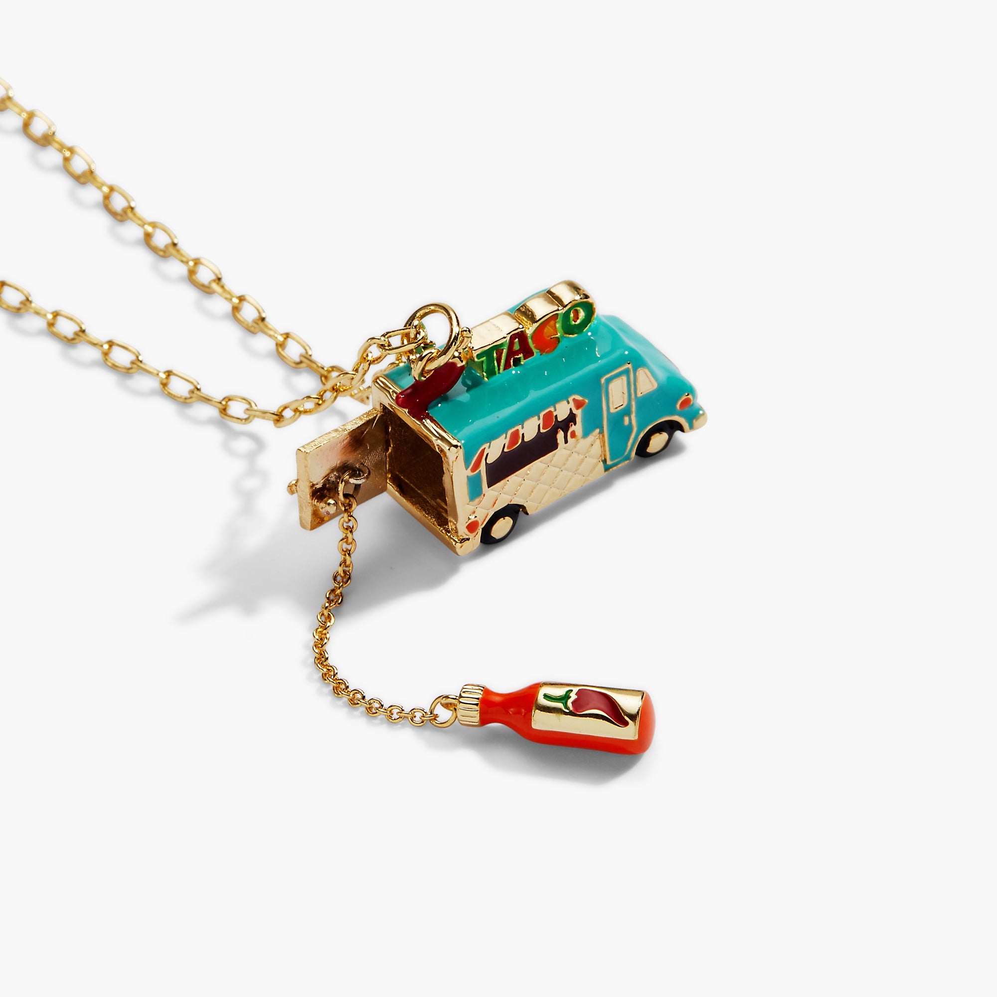 Taco Truck Locket Necklace - Aaria Tees Aaria Tees