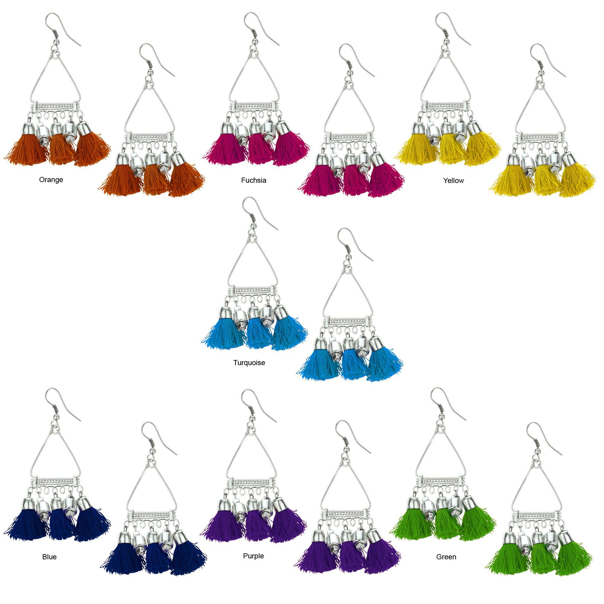 Taj Tassel Earrings - Aaria Tees Aaria Tees