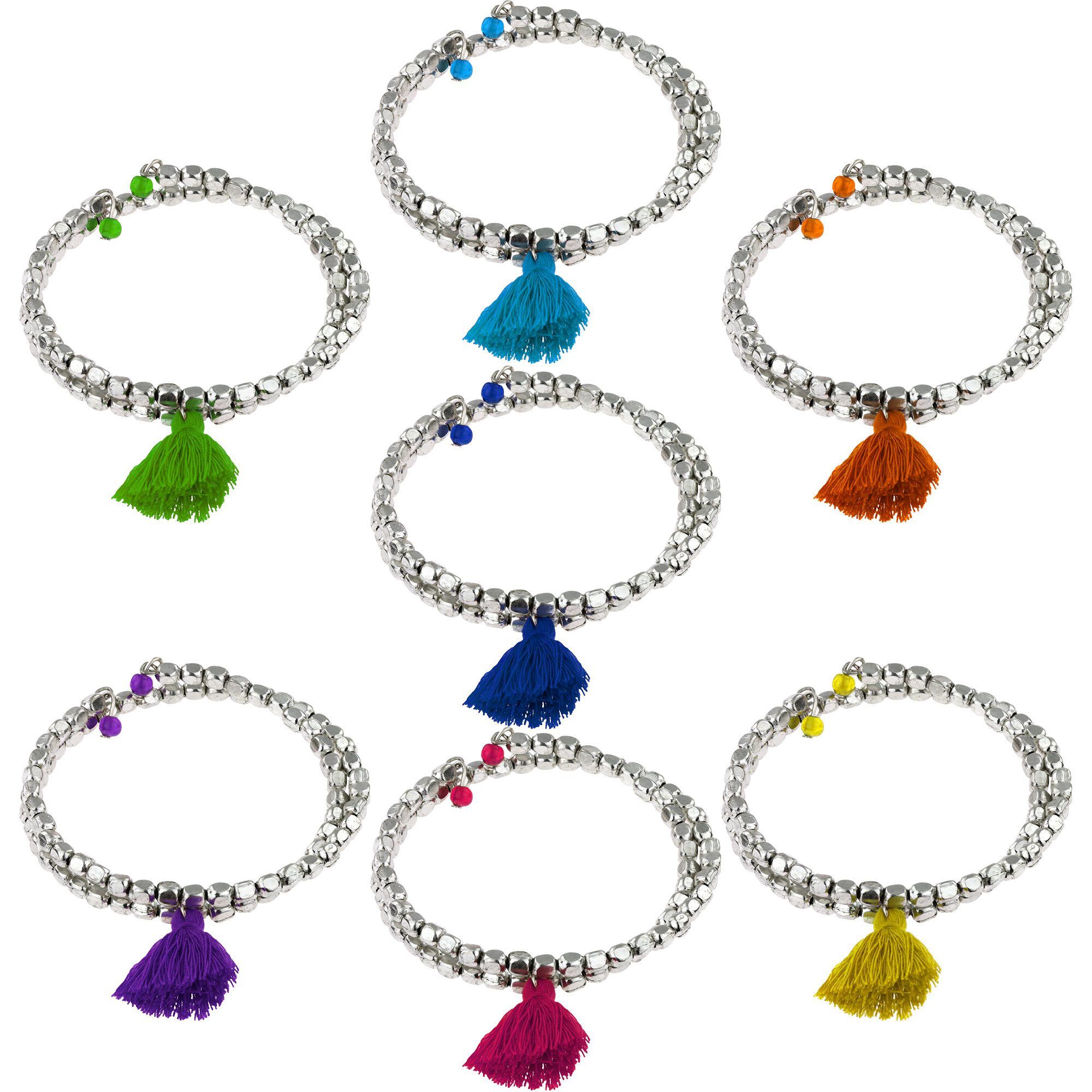 Taj Tassel Metal Bead Bracelet - Aaria Tees Aaria Tees