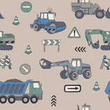 Trucks Diggers Construction Tank Romper Aaria Tees