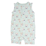 Mint Frenchie Puppy Tank Romper Aaria Tees