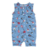 Tank Romper - Rock N Roll Blue Aaria Tees