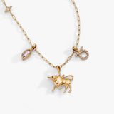Taurus Zodiac Charm Cluster Necklace - Aaria Tees Aaria Tees