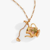 Tea Party Kettle Locket Pendant Necklace - Aaria Tees Aaria Tees
