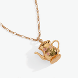 Tea Party Kettle Locket Pendant Necklace - Aaria Tees Aaria Tees