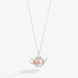 Floral Teapot Locket Pendant Necklace - Aaria Tees Aaria Tees