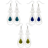 Teardrop Loops Stone Earrings - Aaria Tees Aaria Tees
