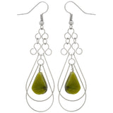Teardrop Loops Stone Earrings - Aaria Tees Aaria Tees