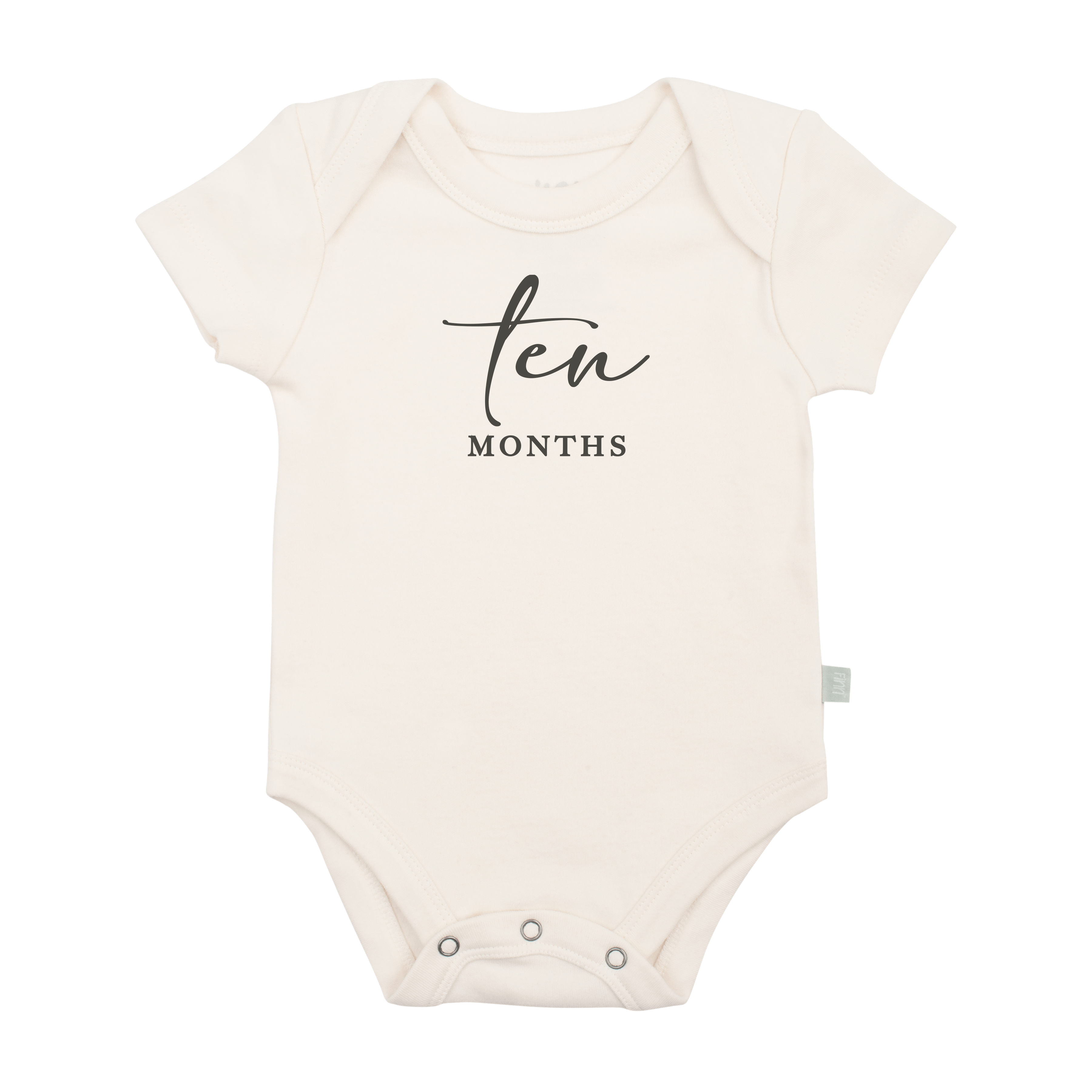 graphic bodysuit | ten months milestone charcoal - Aaria Tees Aaria Tees