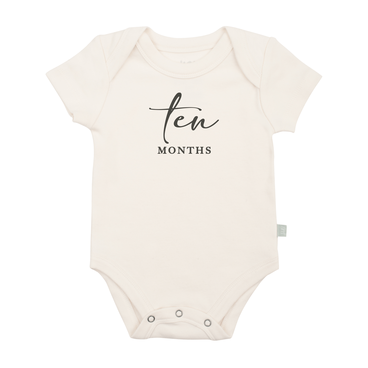 graphic bodysuit | ten months milestone charcoal - Aaria Tees