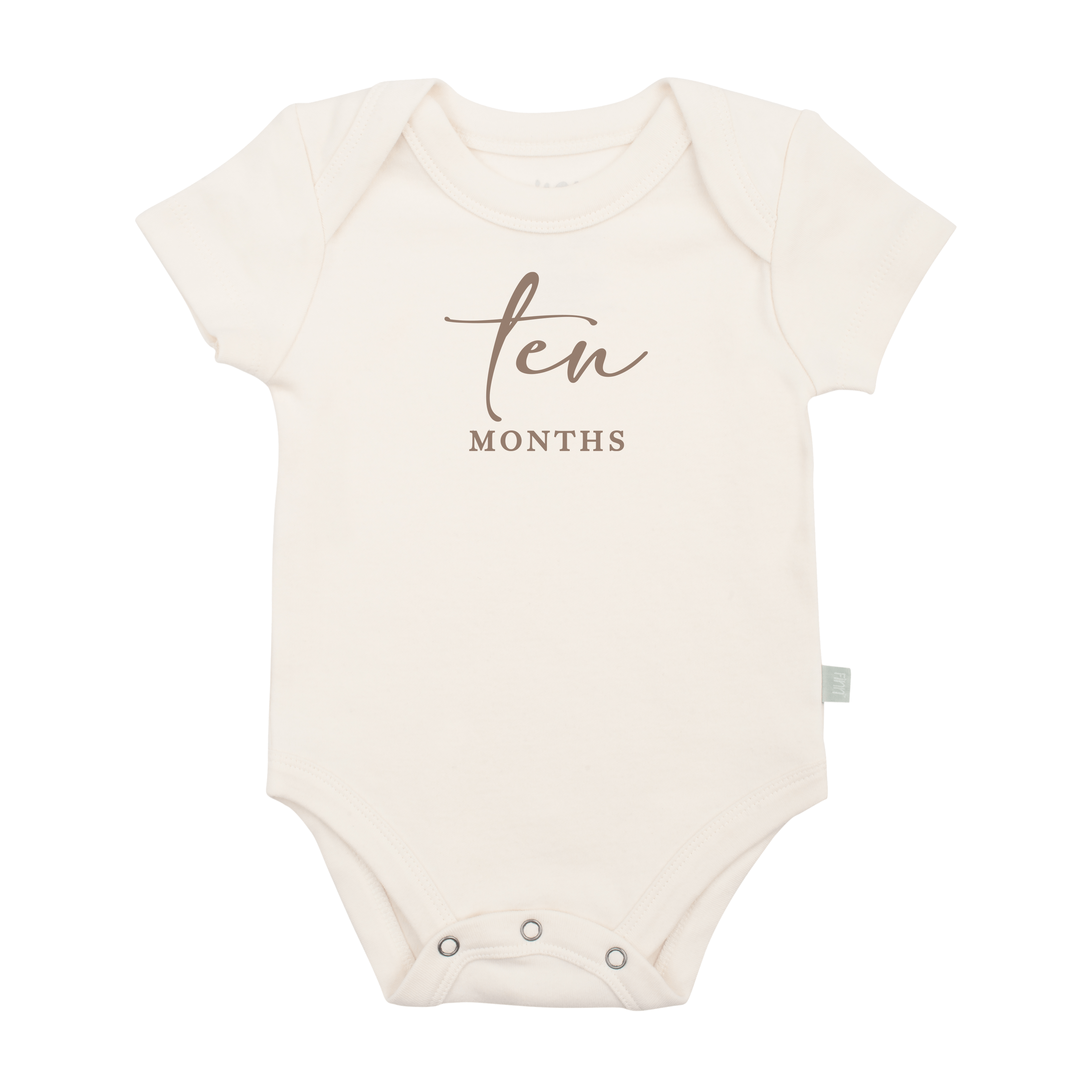 graphic bodysuit | ten months milestone taupe - Aaria Tees Aaria Tees