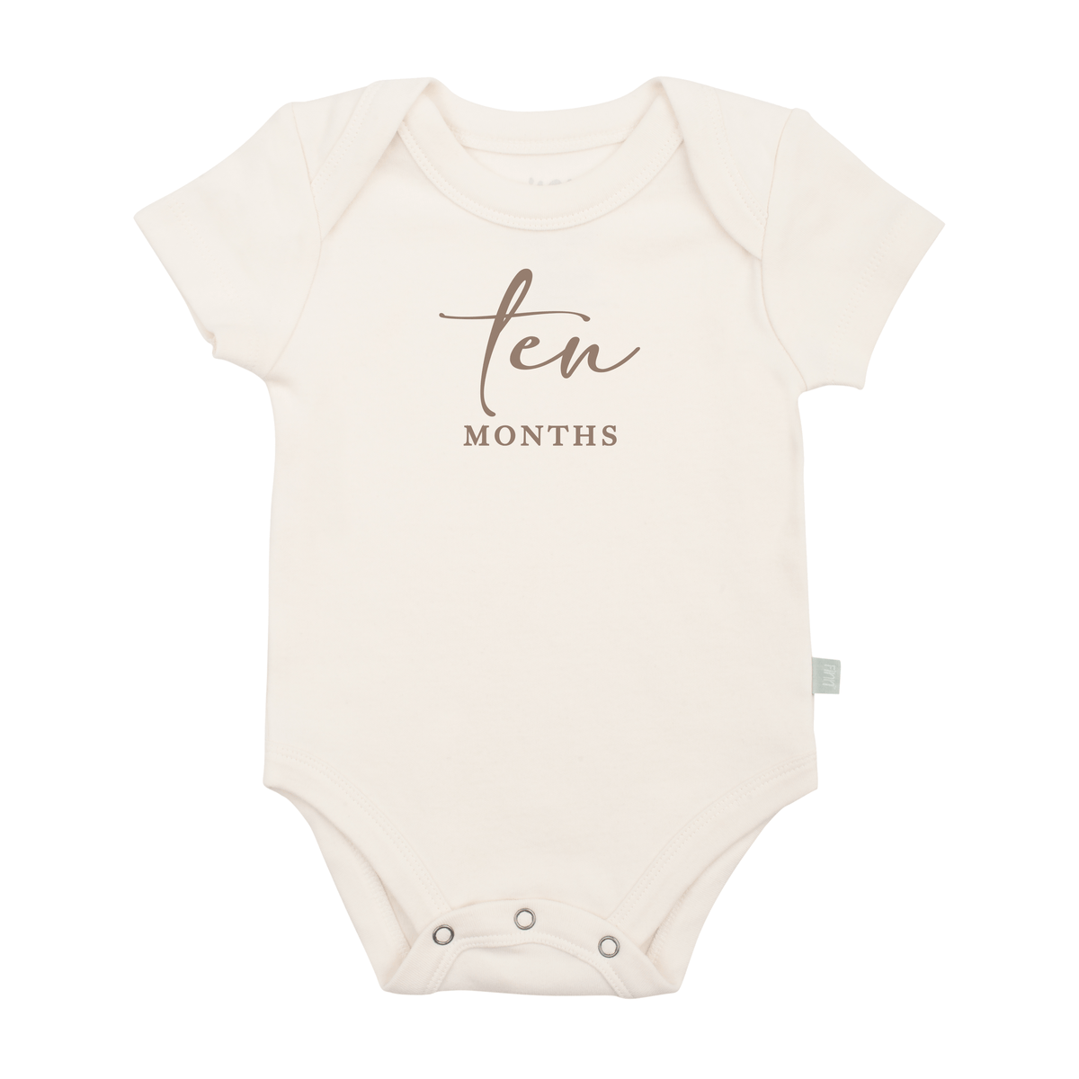 graphic bodysuit | ten months milestone taupe - Aaria Tees