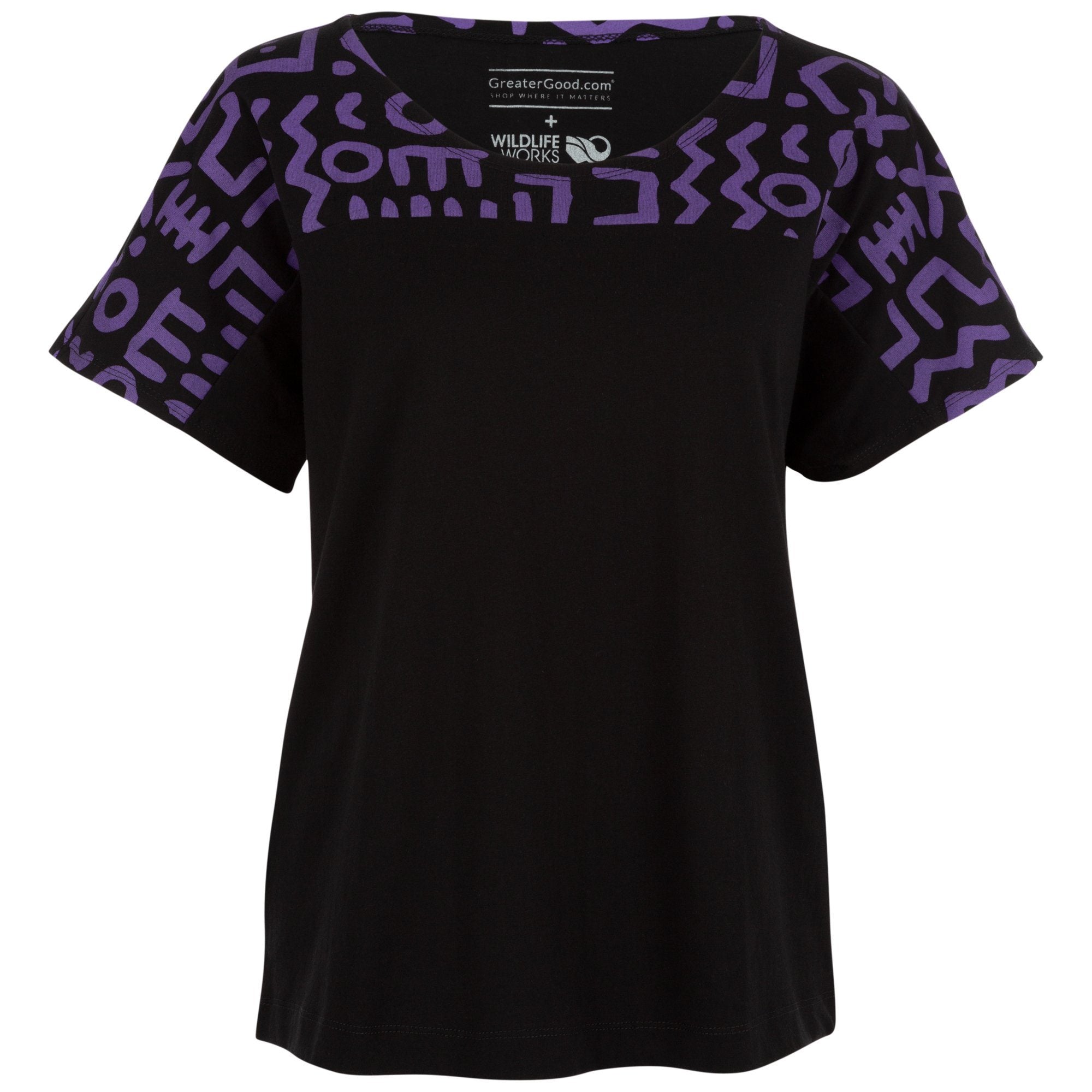 Textile Traditions Printed Plum Top - Aaria Tees Aaria Tees