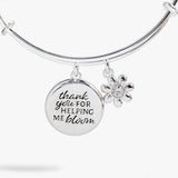 Thank You For Helping Me Bloom' Charm Bangle - Aaria Tees Aaria Tees