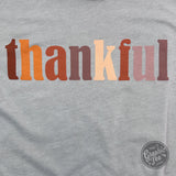 Thankful Multicolor Heather Stone Long Sleeve Tee - Aaria Tees Aaria Tees