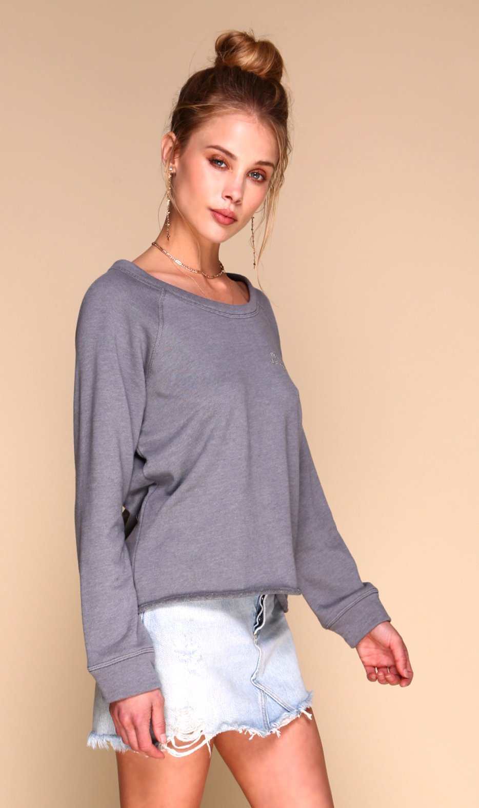 The Good Gets Better Free Spirit Sweatshirt | Grey - Aaria Tees Aaria Tees
