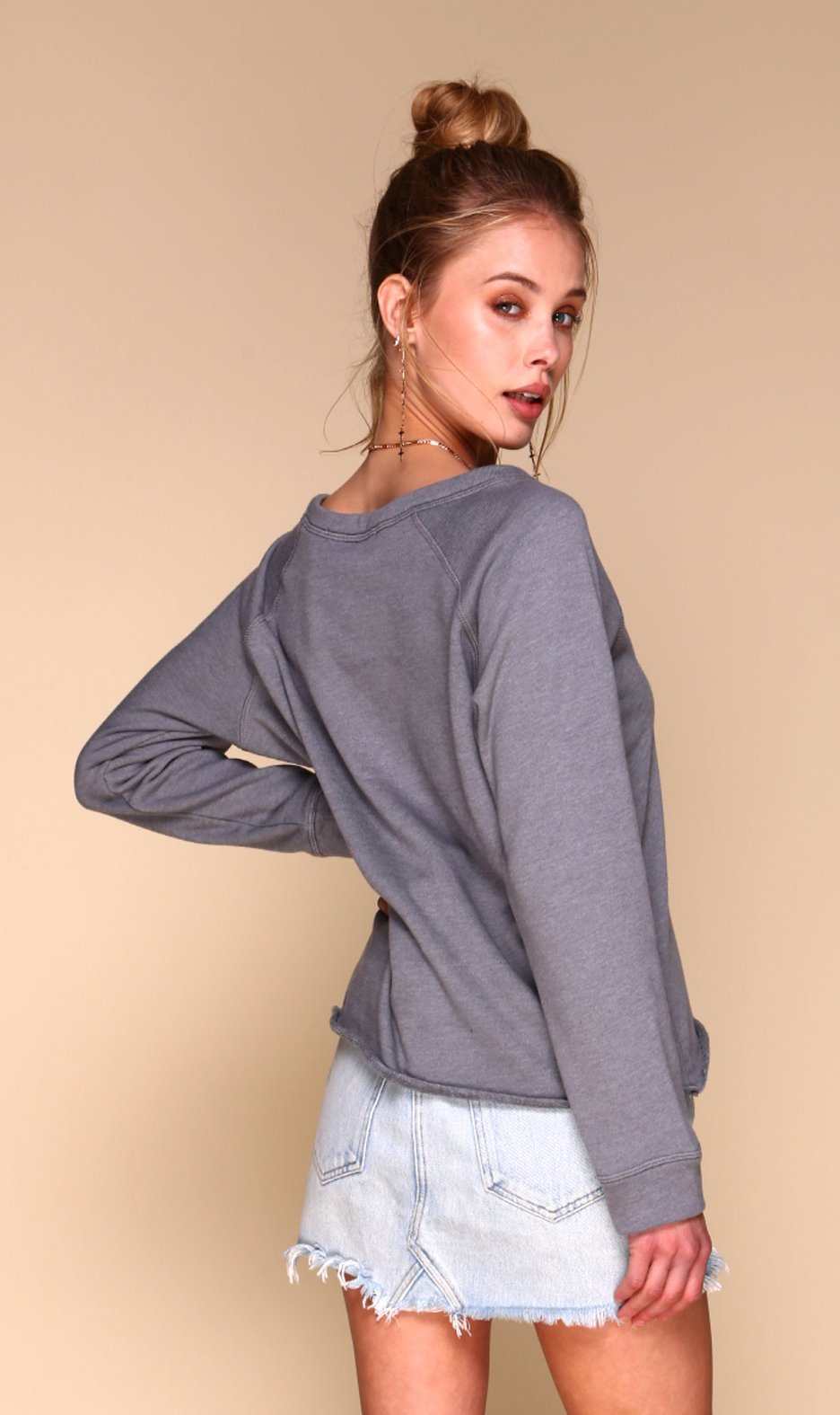 The Good Gets Better Free Spirit Sweatshirt | Grey - Aaria Tees Aaria Tees