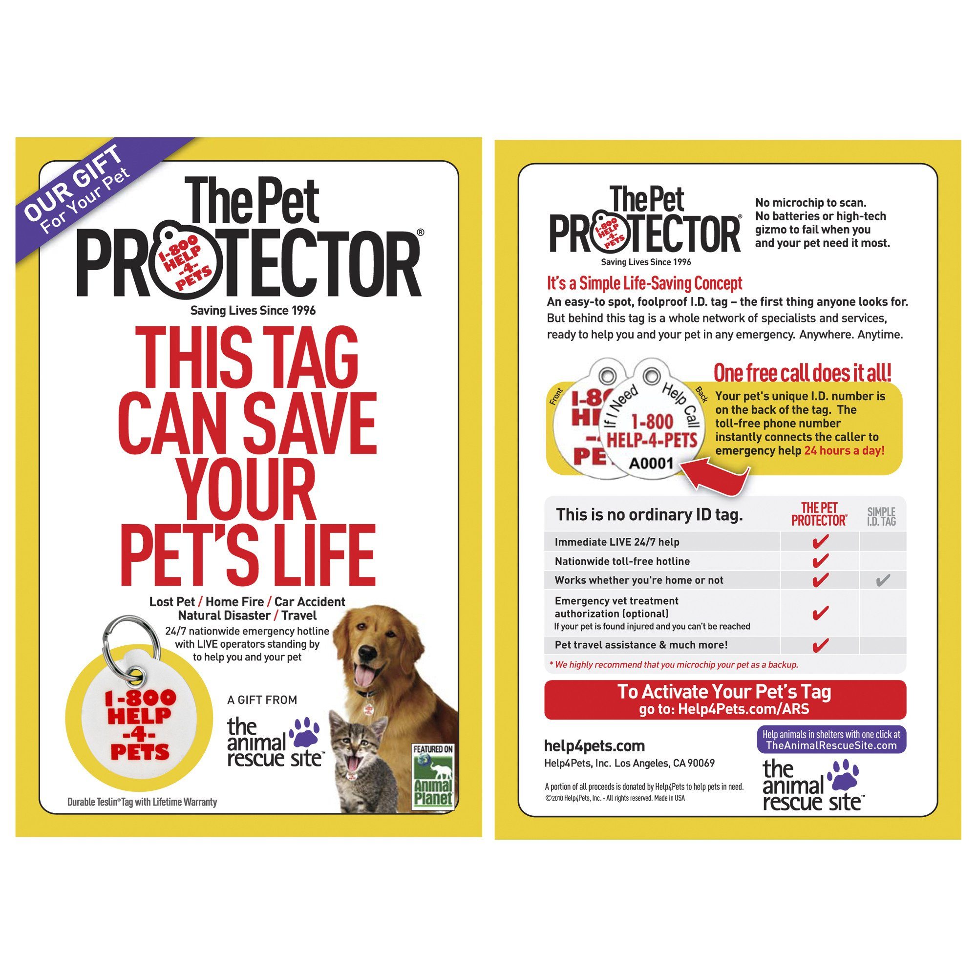 The Pet Protector&reg; Membership - One Year - Aaria Tees Aaria Tees