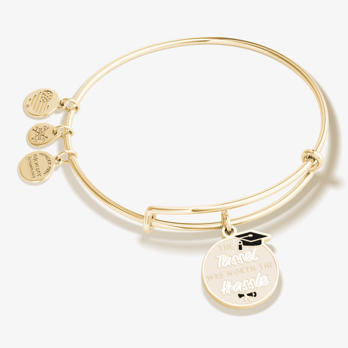 'The Tassel was Worth the Hassle' Graduation Charm Bangle - Aaria Tees
