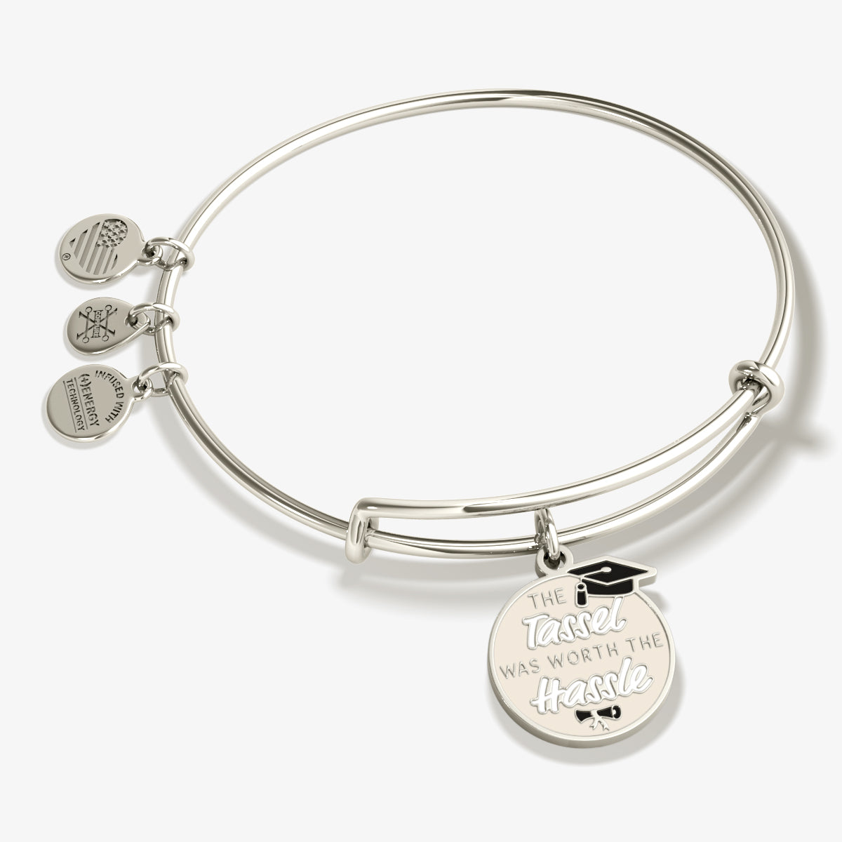 'The Tassel was Worth the Hassle' Graduation Charm Bangle - Aaria Tees Aaria Tees