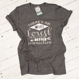 There's No WIFI in the Forest, but You'll Find a Better Connection - Unisex V-Neck Tee - Aaria Tees Aaria Tees