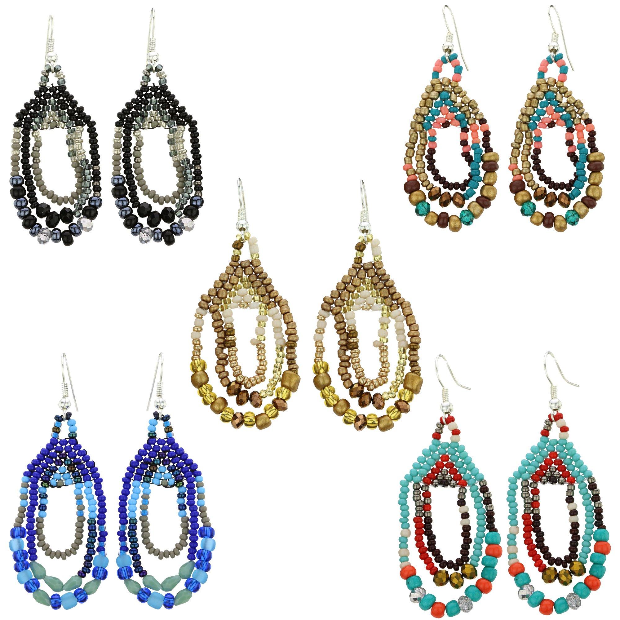 Three Cheers Beaded Earrings - Aaria Tees Aaria Tees