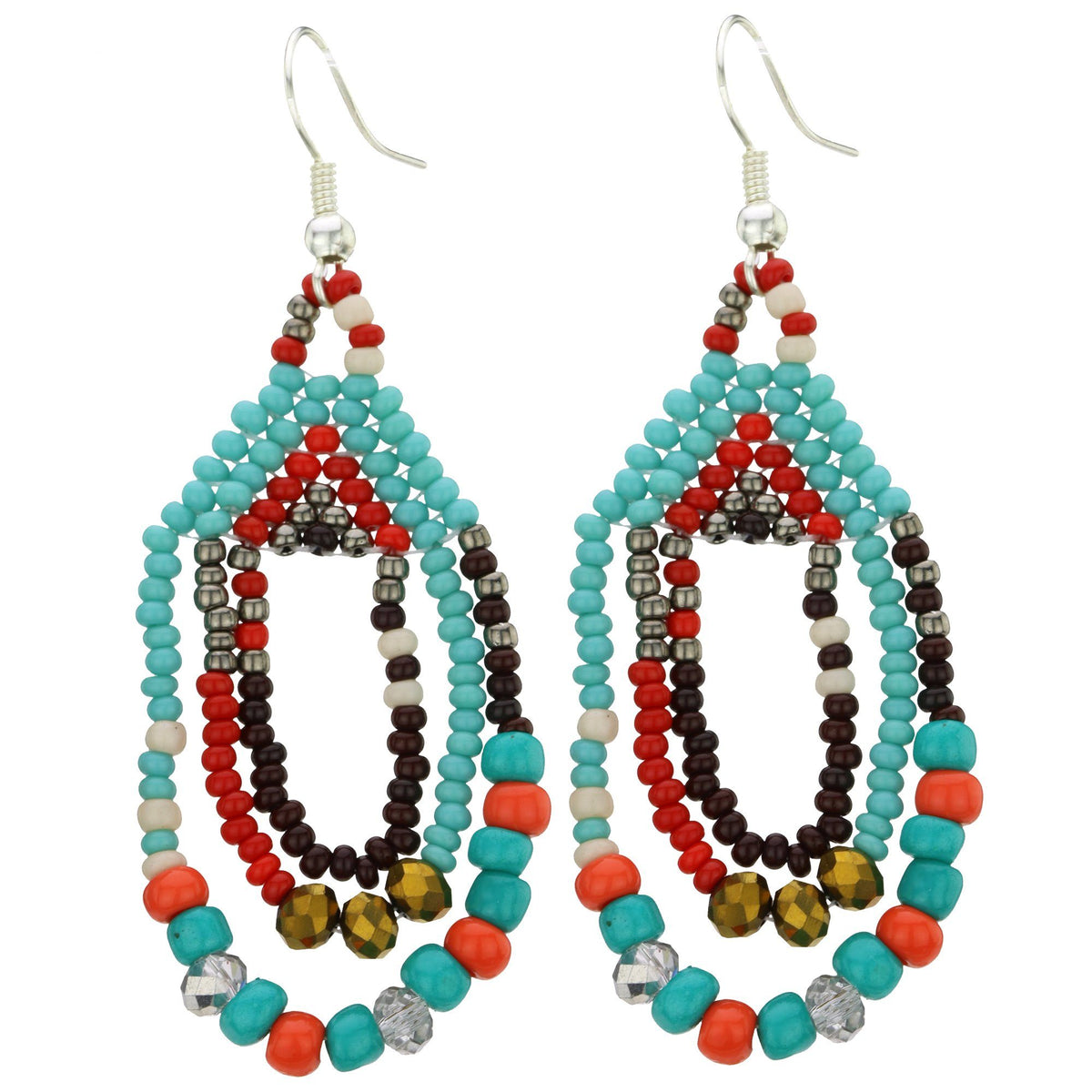 Three Cheers Beaded Earrings - Aaria Tees