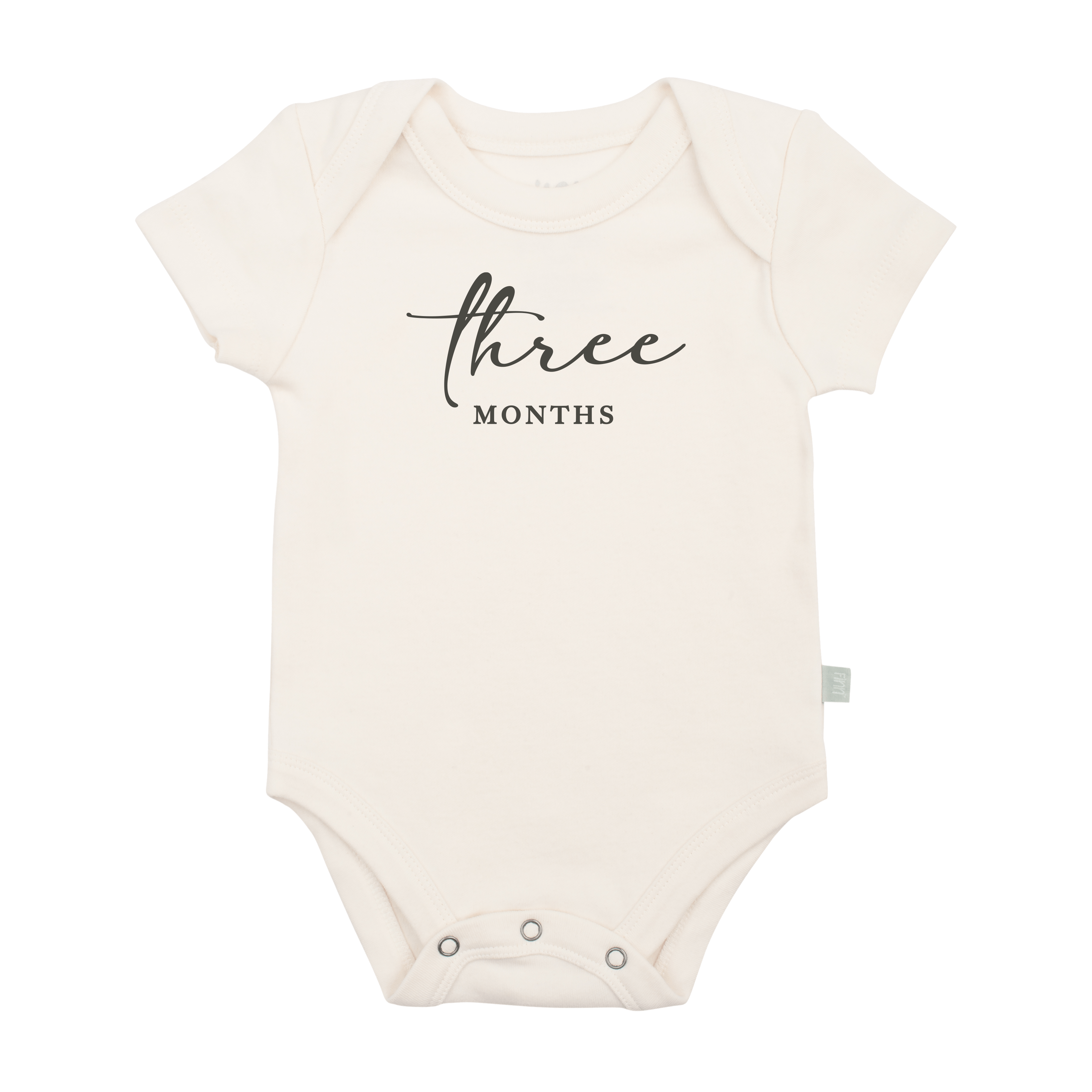 graphic bodysuit | three months milestone charcoal - Aaria Tees Aaria Tees