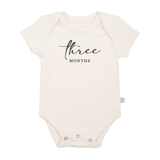graphic bodysuit | three months milestone charcoal - Aaria Tees Aaria Tees