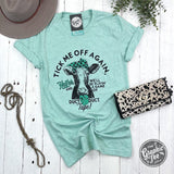 Tick Me Off Again, Heifer Short Sleeve Heather Prism Mint Tee - Aaria Tees Aaria Tees