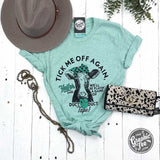 Tick Me Off Again, Heifer Short Sleeve Heather Prism Mint Tee - Aaria Tees Aaria Tees