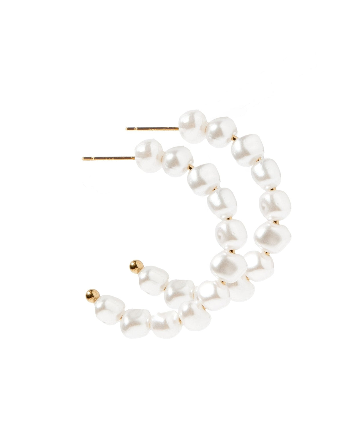 Tinsley Pearl Hoop Earrings - Aaria Tees