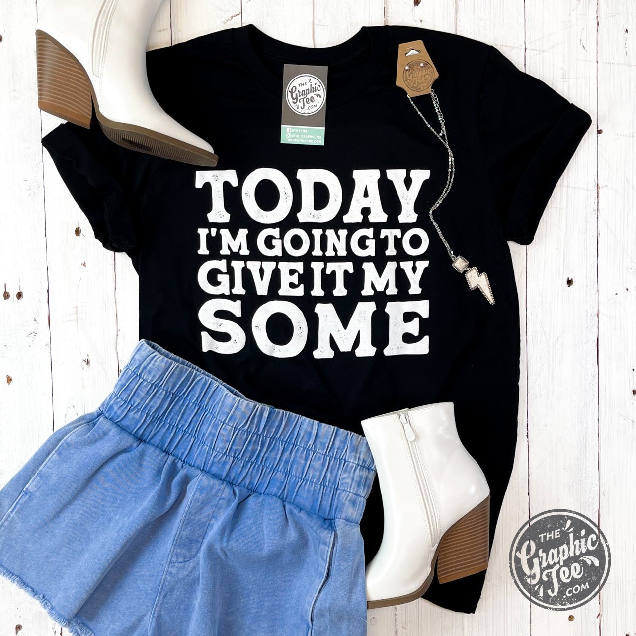 Today I'm Going To Give It My Some Unisex Short Sleeve Tee - Aaria Tees Aaria Tees