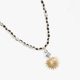 Toile Beaded Palm Pendant Necklace - Aaria Tees Aaria Tees