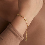 November Birthstone Topaz Curb Chain Bracelet - Aaria Tees Aaria Tees