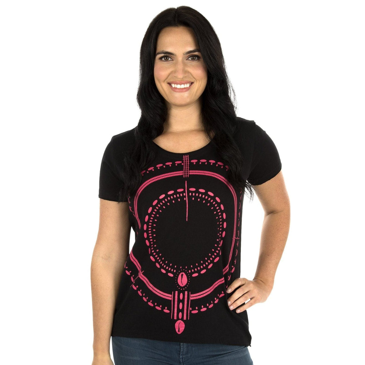 Traditional Symmetry Raw Edge Tee - Aaria Tees