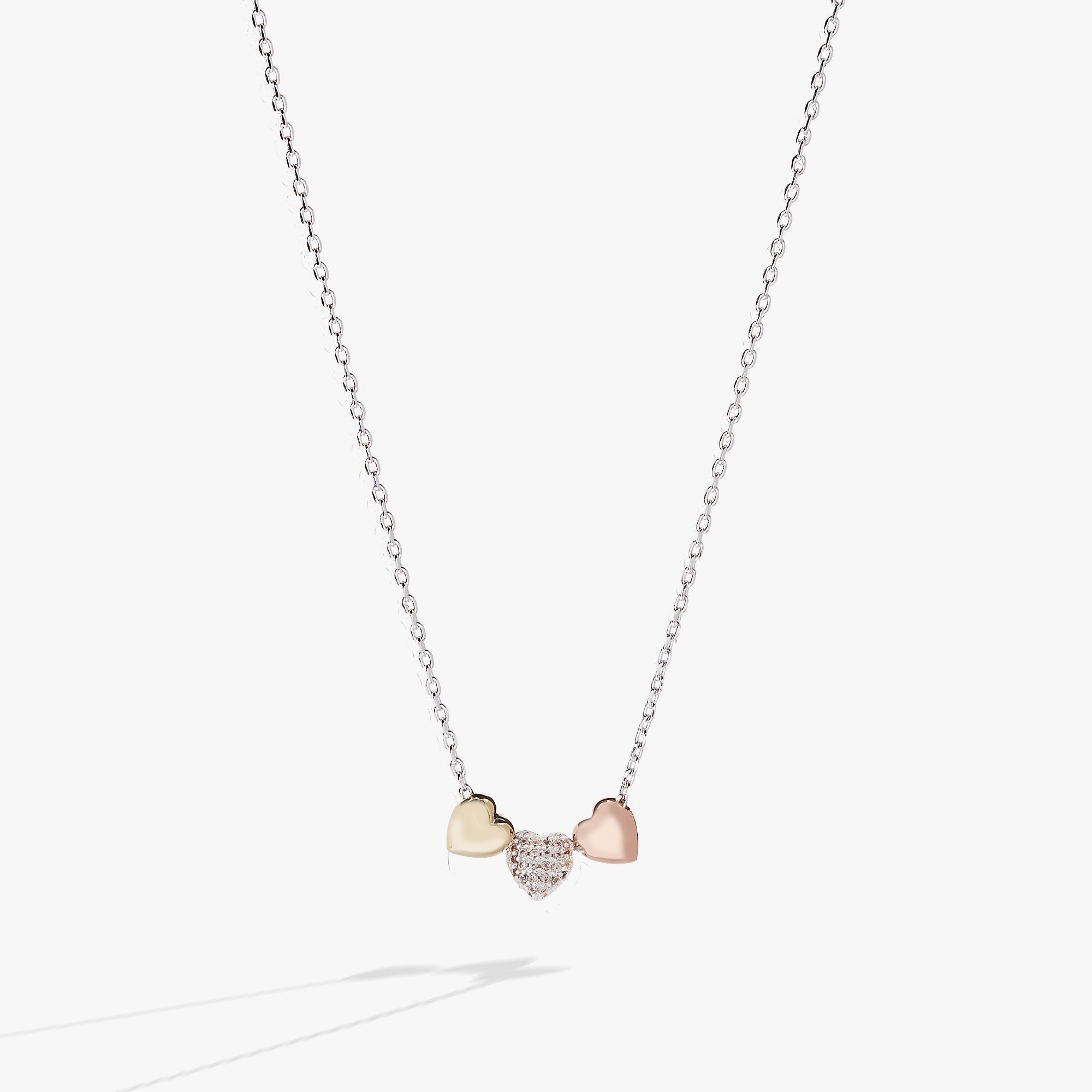 Crystal Heart Slider Necklace - Aaria Tees Aaria Tees