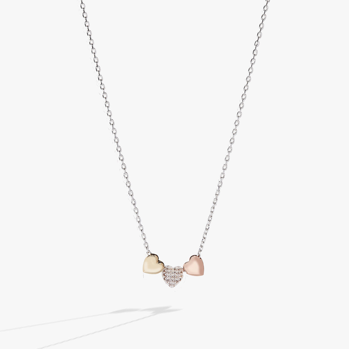 Crystal Heart Slider Necklace - Aaria Tees