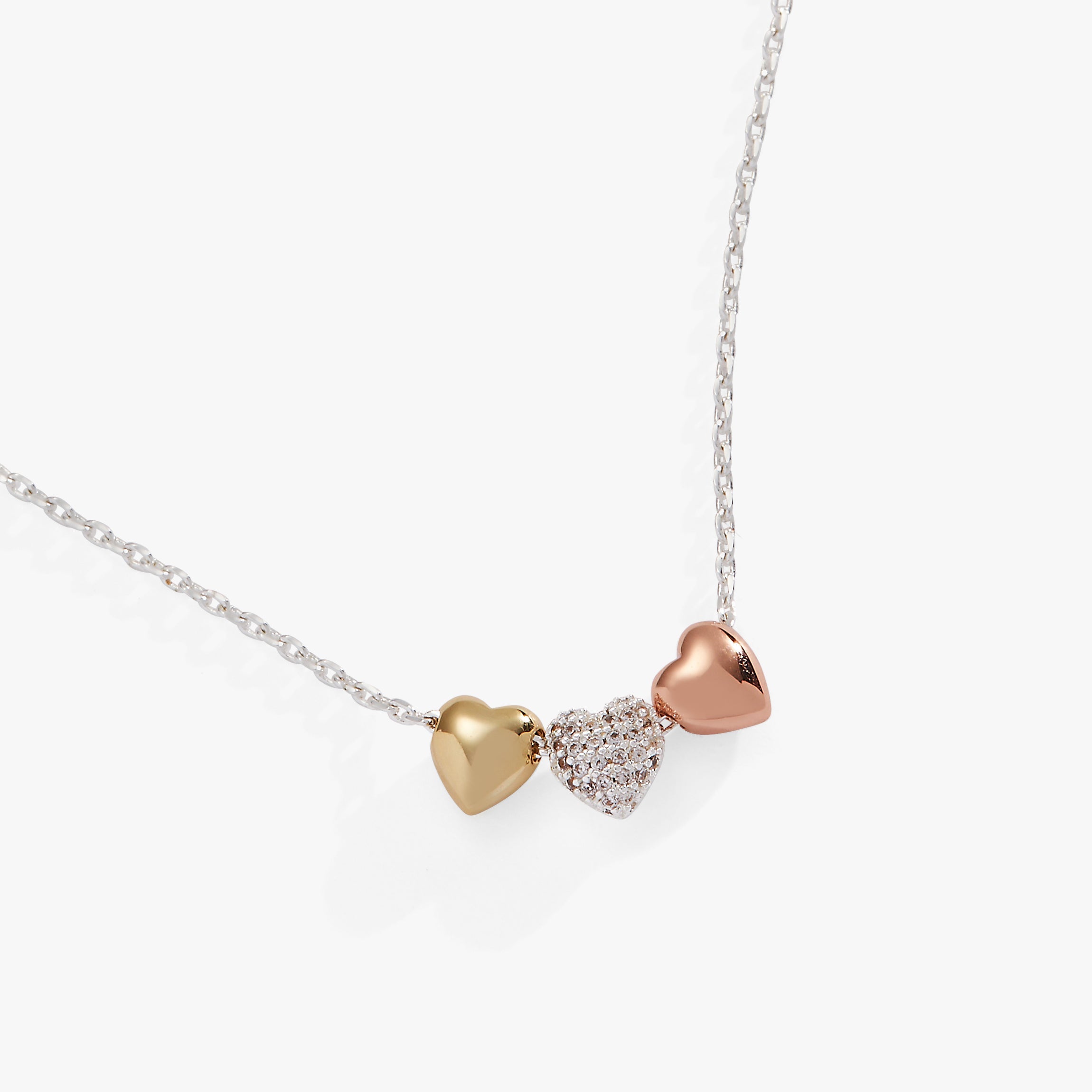 Crystal Heart Slider Necklace - Aaria Tees Aaria Tees