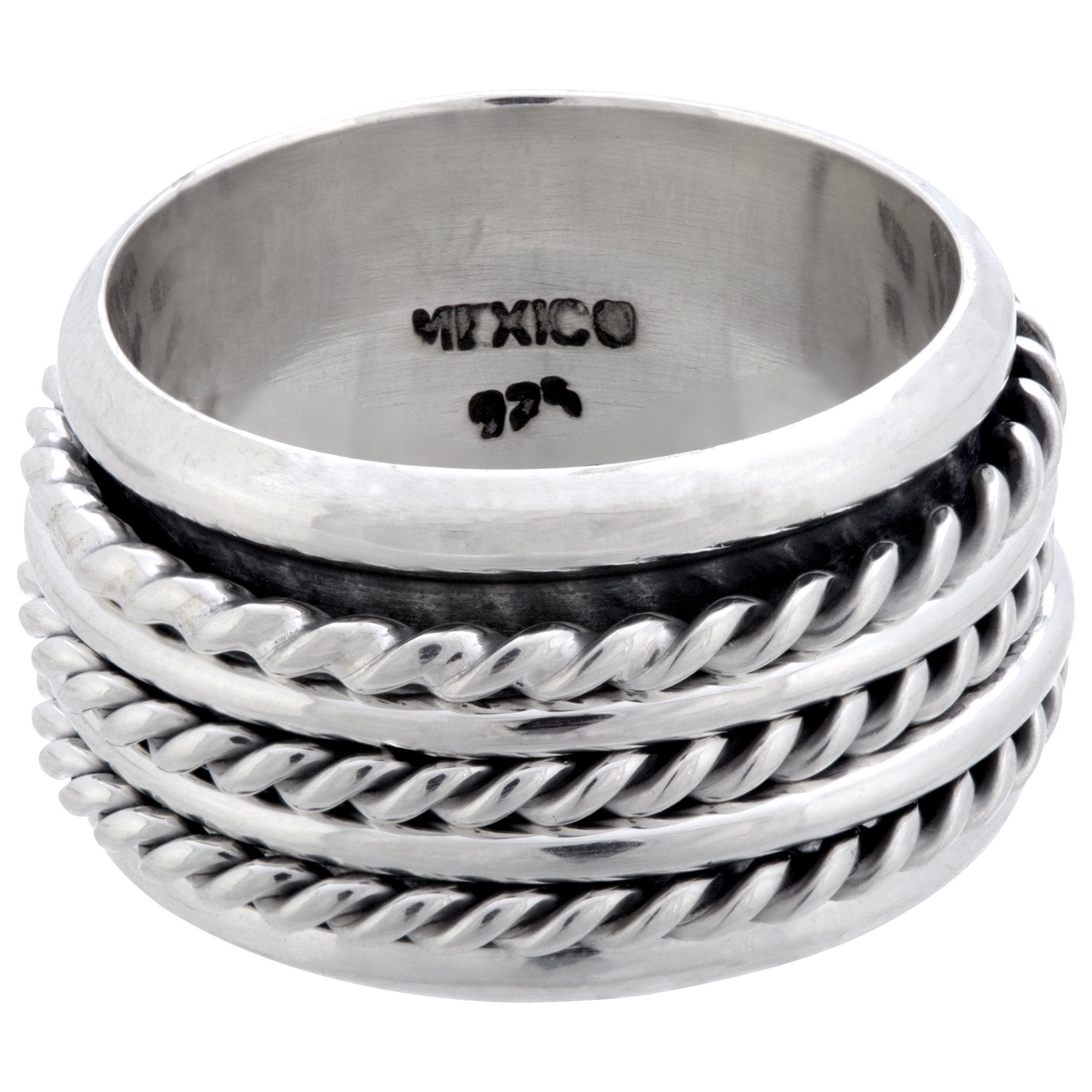 Triple Rope Sterling Spinning Ring - Aaria Tees Aaria Tees