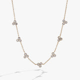Triple Stone Crystal Inline Necklace - Aaria Tees Aaria Tees