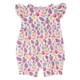 Tropical Fruit Ruffle Romper Aaria Tees