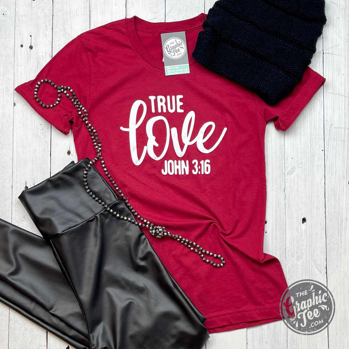 True Love John 3:16 - Cardinal Unisex Tee - Aaria Tees