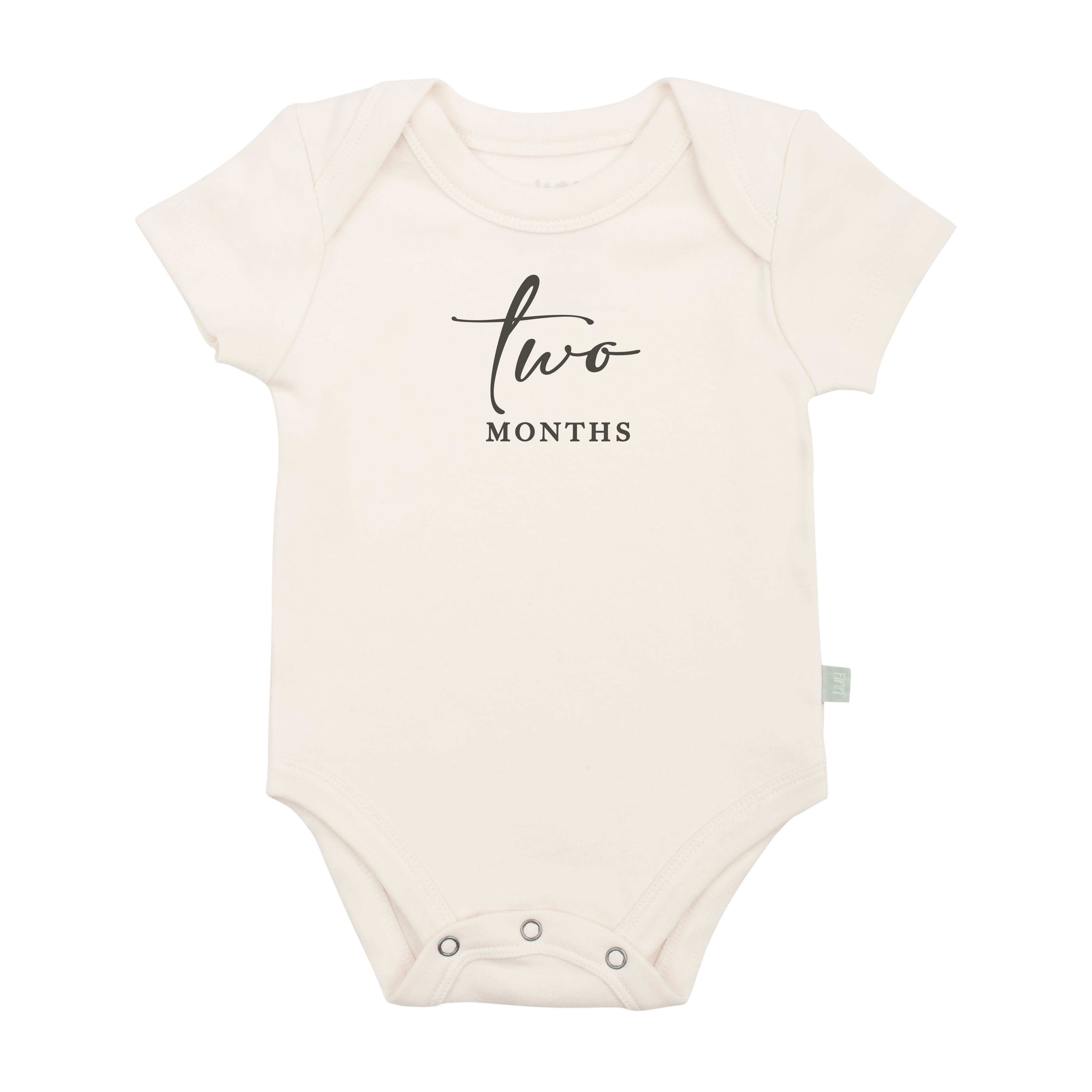 graphic bodysuit | two months milestone charcoal - Aaria Tees Aaria Tees